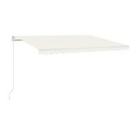Todiikf Tenda da sole retrattile automatica, 450 x 300 cm, crema, con braccio articolato, con telecomando e motore, protezione solare per terrazza e balcone, robusto telaio in alluminio