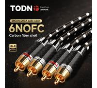 TODN 1 paio di cavi rca 6N OFC hifi da 2rca a 2rca cavi audio di fascia alta per amplificatore DAC DAP maschio a maschio TV mixer stereo per auto