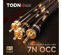 TODN cavo audio hifi da 3,5 mm a 2rca aux 3,5 Y Splitter jack stereo 7N OCC conduttore per altoparlante PC amplificatori telefoni mixer