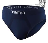 TODO 37% Merino Mutande da uomo - non graffia - Slip sportivi elastici da uomo in lana merino, biancheria intima traspirante Merino (taglia S-3XL), 1 blu marino, L-XL