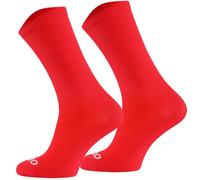 TODO - Calze da ciclismo, unisex, traspiranti, con motivo, utilizzabili anche come calze per la corsa, Colore: rosso, 39-42