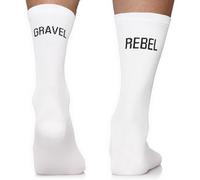 TODO Calze da ciclismo uomo e donna, traspiranti, per bici da corsa, calze da ciclismo, da uomo, con motivo anche calze da corsa., Con - Gravel Rebel, 35-38
