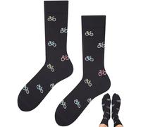 TODO Colours Calzini divertenti con motivo - Multicolori, Colorati, Pazzi per la gioia di vivere, Bicicletta 360, 39-42