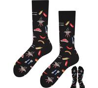 TODO Colours Calzini divertenti con motivo - Multicolori, Colorati, Pazzi per la gioia di vivere, Calzini per barbecue, 43-46