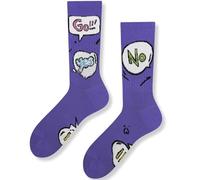 TODO Colours Calzini divertenti con motivo - Multicolori, Colorati, Pazzi per la gioia di vivere, W - Calze HI GO YES NO, 39-42