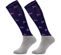 TODO Comodo STPJM Calze Equitazione Bambina Donna Estivi, sottile, traspirante | Calzini da Equitazione Ragazza Ragazzo (35-38, STPJM - Horses 04)