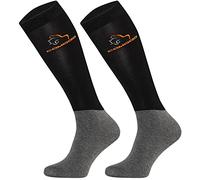 TODO Comodo STPJM Calze Equitazione Bambina Donna Estivi, sottile, traspirante | Calzini da Equitazione Ragazza Ragazzo (31-34, STPJM - HK Nero)