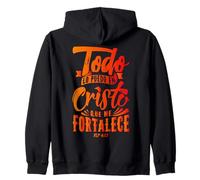 Todo Lo Puedo En Cristo Que Me Fortalece Christian Faith Felpa con Cappuccio