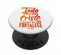 Todo Lo Puedo En Cristo Que Me Fortalece Christian Faith PopSockets PopGrip Adesivo