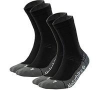 TODO Motorbike Silver Calze da Moto per Uomo | Calzini Sportive da Motociclismo| Corte, Leggere e Traspiranti (2 Paia - Nero, 38-40)