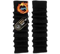 TODO Scaldamuscoli caldi da donna con lana - Morbidi e flessibili. Scaldamuscoli in lana per l'inverno quando fa freddo - scaldamuscoli donna, Nero , M/L - oberhalb des Knies