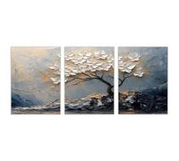 TODOAA 3 pezzi Albero della vita Stampa su tela Pittura, Poster dell'albero vintage Moderni Astratti Murale Poster, da parete Decorazioni da parete soggiorno Cucina - 50x70cmx3 Non incorniciato