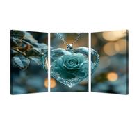 TODOAA 3 pezzi Piante Stampe e Decorazione Murale Arte floreale moderna Camera da Letto Cucina Quadri- Moderni Soggiorno Immagini Parete Botaniche(Bianco)-50x70cmx3 Incorniciato