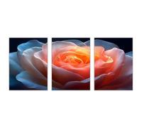 TODOAA 3 pezzi Rustiche Piante Stampe e Quadri su Tela Murale floreale astratto Moderni Dipinti di Quadri Parete -per Camera da Letto -Soggiorno Cucina(Rosa)-40x60cmx3 Non incorniciato