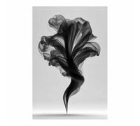 TODOAA Astratto Quadri Moderni Arte del viso del fumo nero bianco e nero Soggiorno Stampe Su Tela - Camera Da Letto Bagno Cucina Ufficio Sala Da Pranzo Bar(bianco)-60x90cm Non incorniciato