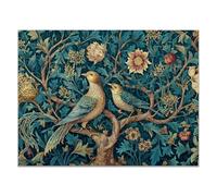 TODOAA Astratto Quadri Soggiorno Grande Albero della vita Immagini colorate dell'albero Moderni Stampe Su Tela -Camera Da Letto Bagno Cucina Ufficio Pranzo(Blu 34)-80x120cm Non incorniciato