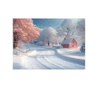 TODOAA Quadri Moderni Inverno Neve Quadro Su Tela Canvas Bellissimo paesaggio invernale Stampe Da Parete soggiorno Natura Paesaggio - Stampe Camere da Letto(Rosa 74)-30x40cm Non incorniciato