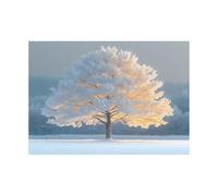 TODOAA Quadri Moderni Soggiorno foresta natura albero neve scena Stampe Da Parete Camera Da Letto Matrimoniale Decorazione Canvas Paesaggio invernale - Alberi(Bianco 73)-30x40cm Non incorniciato