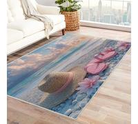 TODOAA Tappeto Salotto Moderno Astratto Tempo libero natura spiaggia paesaggio Pelo Corto Morbido Antiscivolo Tappeti, Salotto Grandi Camera da Letto Home Decor(rosa)-120x150cm