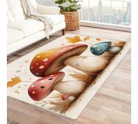 TODOAA Tappeto Salotto Morbido Scendiletto Natura simpatiche piante dei cartoni animati Camera da Letto Tappeti Lavabili per Salotto Cameretta Bambino Ufficio,facile manutenzione(Beige)-90x120cm