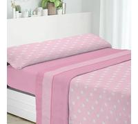 TODOBIEN STORE - Set lenzuola corallo 90,105,135,150,180-3 pezzi lenzuolo con angoli, lenzuolo sopra e federa - lenzuolo invernale, lenzuolo termico - 100% poliestere