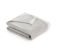 Todocama - Coperta in cotone extra morbida con motivo GOFRE, copriletto multiuso quattro stagioni per divano, letto, federa decorativa e coperta in pile, (grigio scuro, 120 x 180 cm).