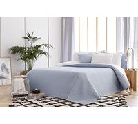 Todocama - Copriletto trapuntato sottile con motivo a rombo, per primavera, estate, autunno e inverno, 100% microfibra extra morbido, Copriletto multiuso, Letto 120/135 - 230x260cm, Azzurro