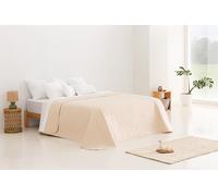 Todocama - Copriletto trapuntato sottile con motivo a stella per primavera, estate, autunno e inverno. 100% microfibra extra morbida. Copre letto multiuso. Letto 80/90-180x260 cm Beige