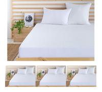 Todocama - Coprimaterasso regolabile in spugna, impermeabile e traspirante, Disponibile in tutte le misure, Letto dav 90 x 190/200 cm (Confezione da 4)