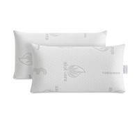 Todocama Cuscino viscoelastico Aloe Vera (pack 2 unità 70 cm), nucleo viscoelastico compatto per cervicale e collo, a rigidità media-alta, doppia copertura per cerniera.