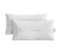 Todocama Cuscino viscoelastico Aloe Vera (pack 2 unità 75 cm), nucleo viscoelastico compatto per cervicale e collo, a rigidità media-alta, doppia copertura per cerniera.
