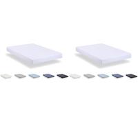 Todocama - Lenzuolo con angoli in microfibra spazzolata extra morbido. (Letto 150 x 190/200 cm, Bianco) (Confezione da 2)