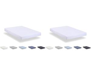 Todocama - Lenzuolo con angoli in microfibra spazzolata extra morbido. (Letto 180 x 190/200 cm, Bianco) (Confezione da 2)