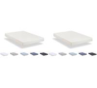 Todocama - Lenzuolo con angoli in microfibra spazzolata extra morbido. (Letto 80 x 190/200 cm, Beige) (Confezione da 2)