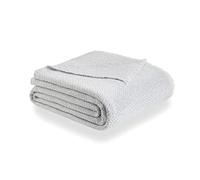 Todocama - Todocama - Coperta in cotone extra morbido, quattro stagioni, copriletto multiuso, plaid per letto, coperta in pile, copriletto, copridivano. (120x180cm, grigio chiaro).