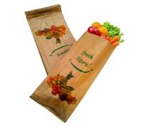 TODOKRAFT Sacchetti per alimenti in carta kraft - Confezione da 50 pezzi | Antiumidità per frutta e verdura | Mantiene gli alimenti freschi più a lungo | 14 x 29 cm (5,5 x 11,4 pollici) con soffietto