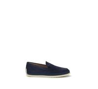 Tod's Blue Calf Leather Bos Taurus Slip-On Loafers - EU42.5/US9.5