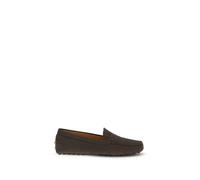 Tod's Brown Calf Leather Bos Taurus Slip-On Loafers - EU37.5/US7.5