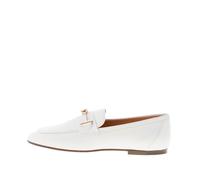 TOD'S scarpe donna Mocassino in pelle capretto yougurt morsetto T-Ring oro