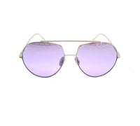 TOD'S TO0276/S (16Z) occhiali da sole unisex, pilot, in metallo color argento e lenti viola a specchio con scritta TOD'S occhiali da sole