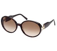 Tod's To0290 Occhiali Da Sole Donna Avana Geometrico Marrone 62mm