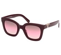 Tod's To0301 Occhiali Da Sole Donna Rosso Geometrico Rosa 50mm