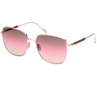 Tod's To0302 Occhiali Da Sole Donna Acciaio Geometrico Rosa 58mm
