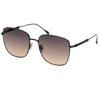 Tod's To0302 Occhiali Da Sole Donna Nero Geometrico Marrone 58mm