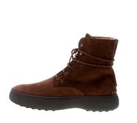 Tod's Uomo Stivaletto Stringato Winter Gommini in camoscio Testa di Moro Color Marrone Size 42 EU (UK 8)