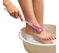 Toe Cleaning Brush, Foot Brush With Reusable Drying Covers.Foot Scrubber With Telescopic PP 40x4.2x1.7cm, Long- Handled Toe Lotion Applicator For Seniors, Elderly, Disabled Men And Women