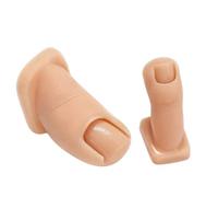 Toe - Manichino, in silicone, per nail training, modello soft fake toenail, set di 2, pedicure Skill Enhancement, marrone, ideale per casa, soggiorno, pratica tool