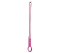 Toe Nail Brush - Long Handle Soft Skin, Silicone Bristles Foot Scrubber, Lotion Applicator Wand, Manual Pedicure Tool | Ergonomic Back Cleanser, Body Massage Stick For Men, Women