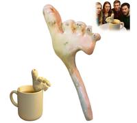 Toe-Tal Straw, il modo più strano per sorseggiare la tua bevanda, divertente e stravagante cannuccia in ceramica a forma di dito del piede, strano oggetto di conversazione per gli amici (1 PC)