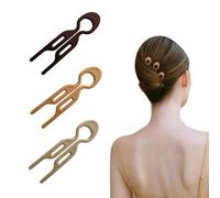 TOEECY 3 Pezzi Forcine Capelli Vintage Forma U Fermagli Acconciatura Chignon Accessori Pettinatura Donna